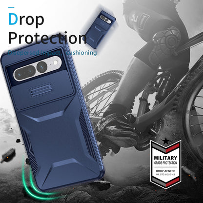 Google Pixel 7 Pro Phone Case with Sliding Camshield | Military-Grade TPU & PC Protective Anti-Scratch Anti-Skid Cover, Durable Shockproof Design