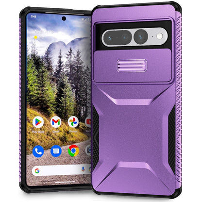 Google Pixel 7 Pro Phone Case with Sliding Camshield | Military-Grade TPU & PC Protective Anti-Scratch Anti-Skid Cover, Durable Shockproof Design