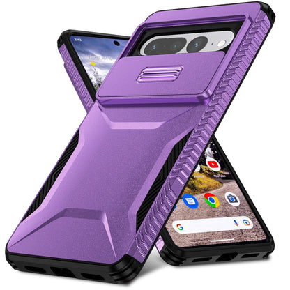 Google Pixel 7 Pro Phone Case with Sliding Camshield | Military-Grade TPU & PC Protective Anti-Scratch Anti-Skid Cover, Durable Shockproof Design