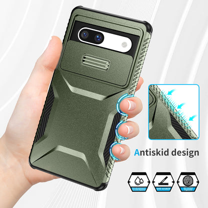 Google Pixel 7a Phone Case with Sliding Camshield | Military-Grade TPU & PC Protective Anti-Scratch Anti-Skid Cover, Durable Shockproof Design