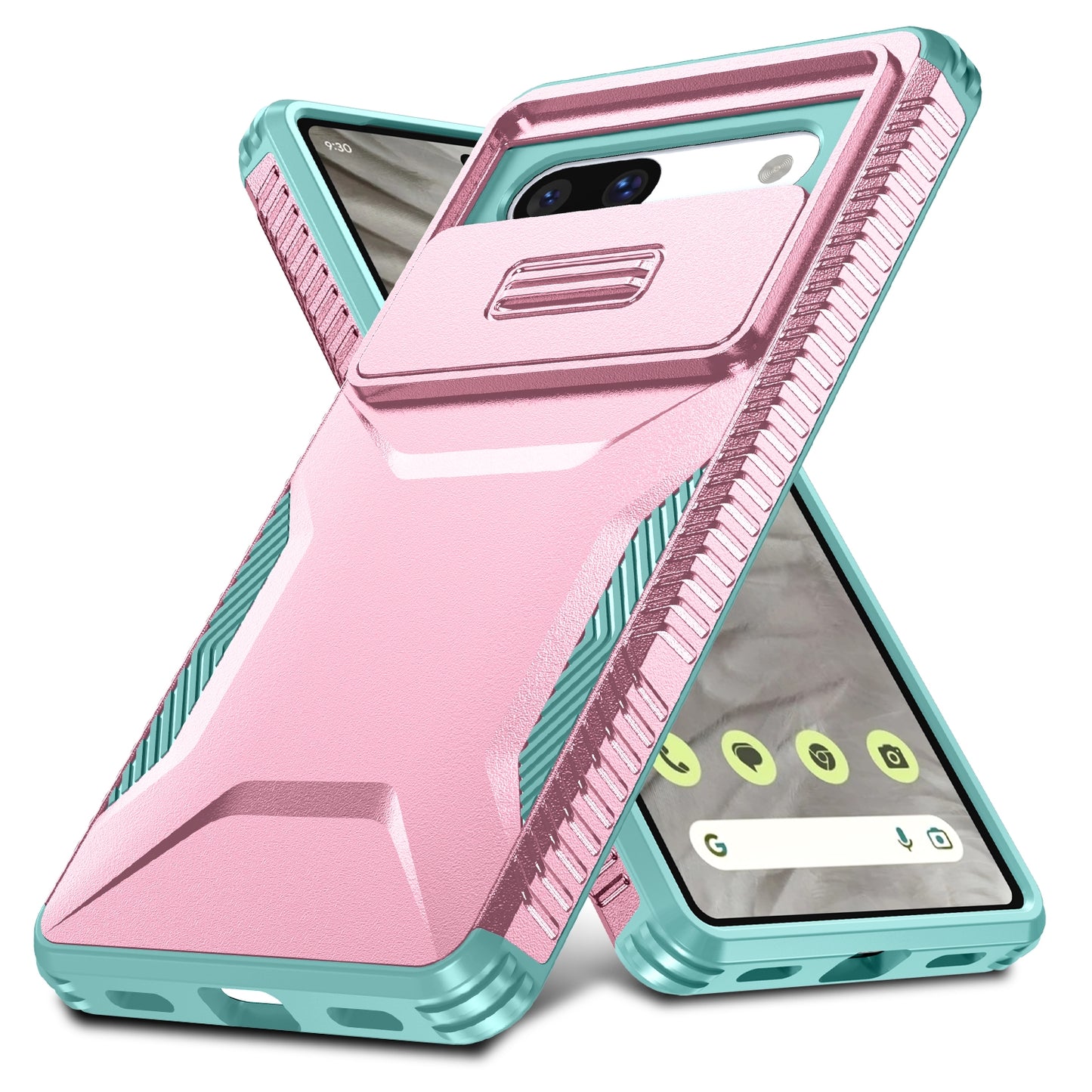 Google Pixel 7a Phone Case with Sliding Camshield | Military-Grade TPU & PC Protective Anti-Scratch Anti-Skid Cover, Durable Shockproof Design
