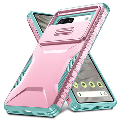 Google Pixel 7a Phone Case with Sliding Camshield | Military-Grade TPU & PC Protective Anti-Scratch Anti-Skid Cover, Durable Shockproof Design