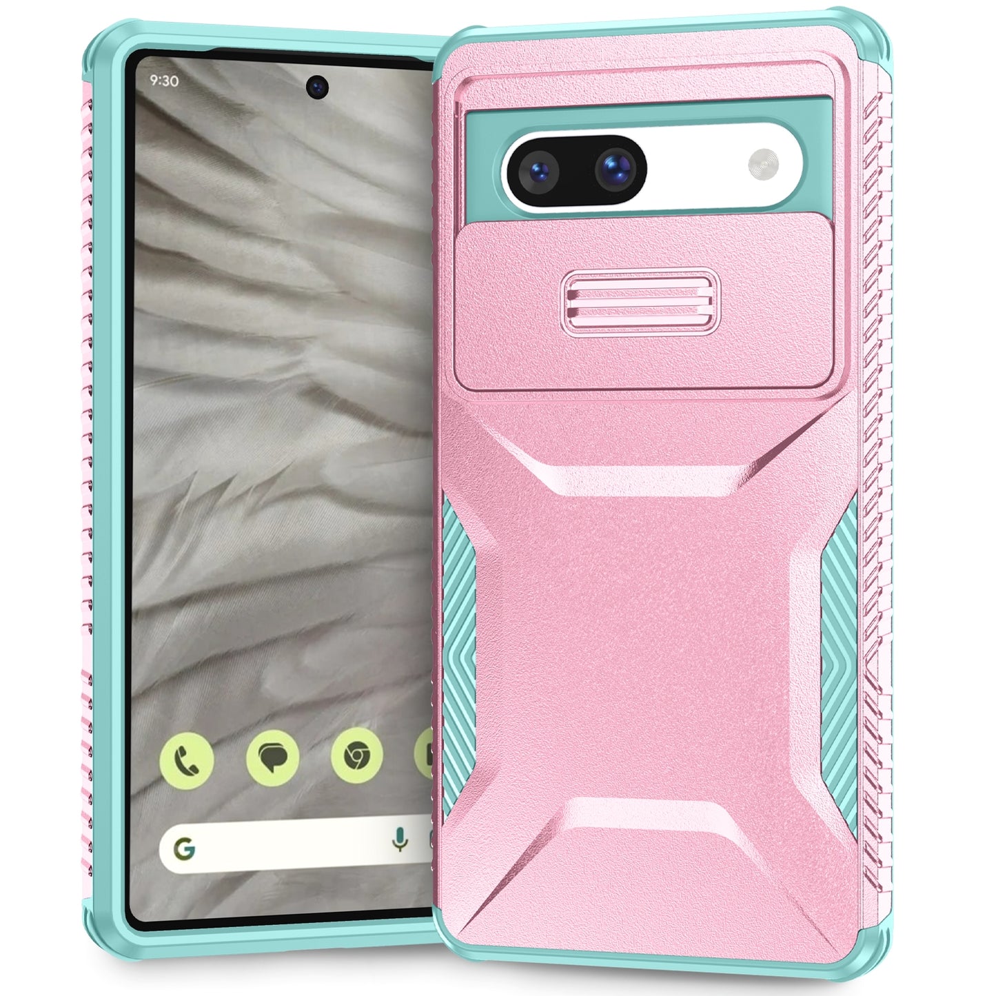 Google Pixel 7a Phone Case with Sliding Camshield | Military-Grade TPU & PC Protective Anti-Scratch Anti-Skid Cover, Durable Shockproof Design