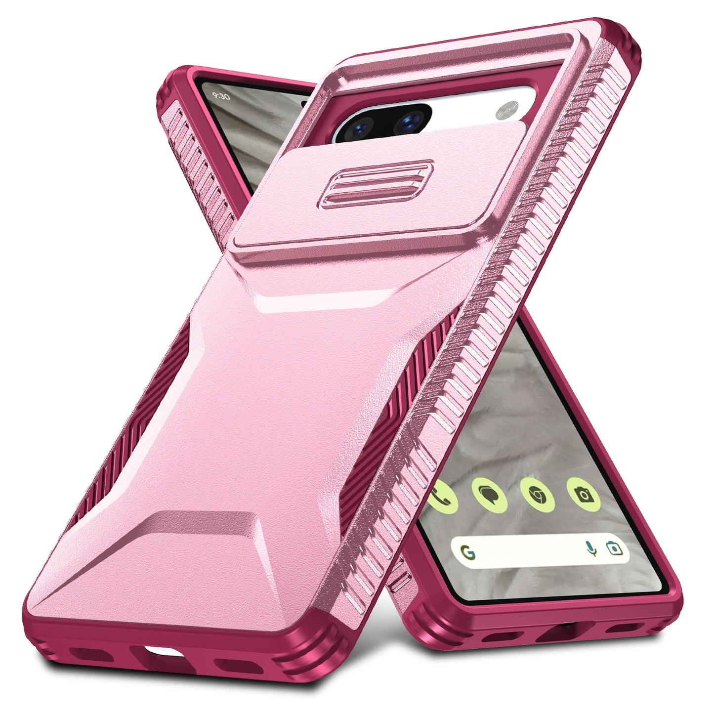 Google Pixel 7a Phone Case with Sliding Camshield | Military-Grade TPU & PC Protective Anti-Scratch Anti-Skid Cover, Durable Shockproof Design