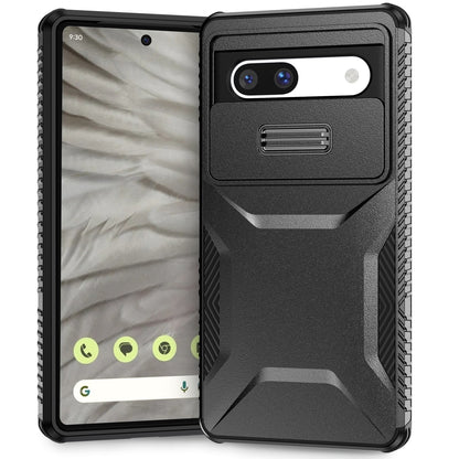 Google Pixel 7a Phone Case with Sliding Camshield | Military-Grade TPU & PC Protective Anti-Scratch Anti-Skid Cover, Durable Shockproof Design