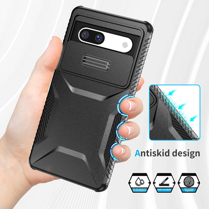Google Pixel 7a Phone Case with Sliding Camshield | Military-Grade TPU & PC Protective Anti-Scratch Anti-Skid Cover, Durable Shockproof Design