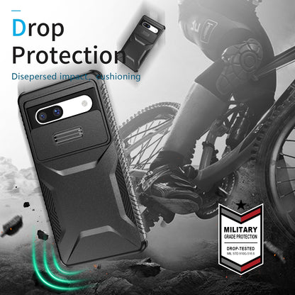 Google Pixel 7a Phone Case with Sliding Camshield | Military-Grade TPU & PC Protective Anti-Scratch Anti-Skid Cover, Durable Shockproof Design