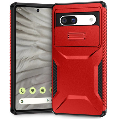 Google Pixel 7a Phone Case with Sliding Camshield | Military-Grade TPU & PC Protective Anti-Scratch Anti-Skid Cover, Durable Shockproof Design
