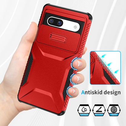 Google Pixel 7a Phone Case with Sliding Camshield | Military-Grade TPU & PC Protective Anti-Scratch Anti-Skid Cover, Durable Shockproof Design