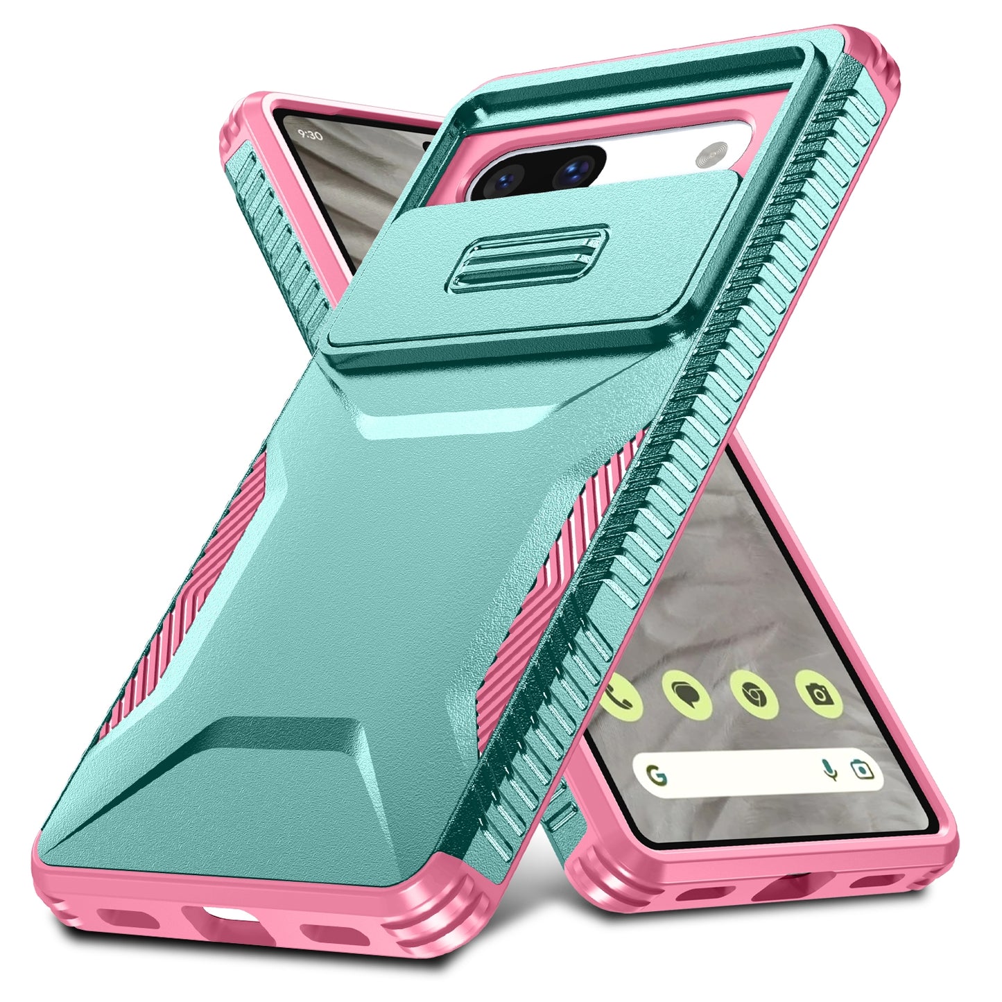 Google Pixel 7a Phone Case with Sliding Camshield | Military-Grade TPU & PC Protective Anti-Scratch Anti-Skid Cover, Durable Shockproof Design