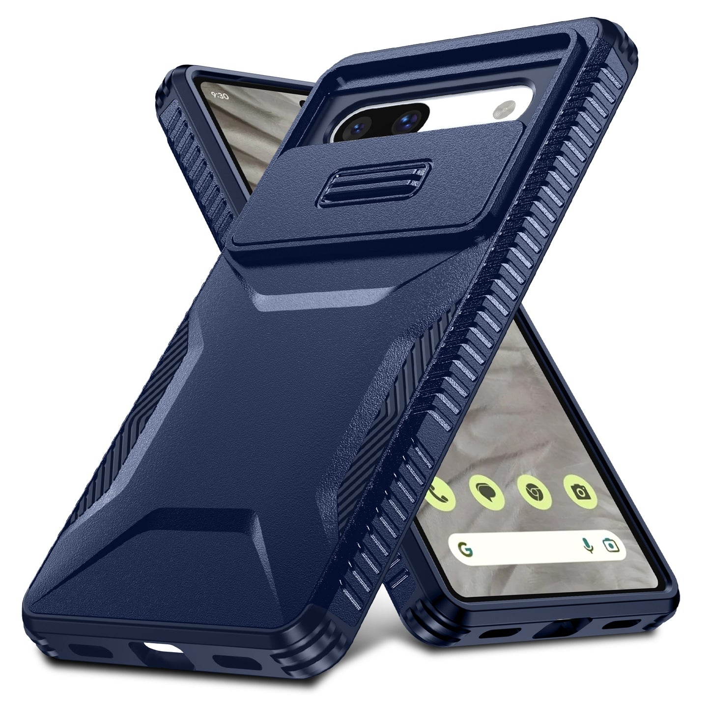 Google Pixel 7a Phone Case with Sliding Camshield | Military-Grade TPU & PC Protective Anti-Scratch Anti-Skid Cover, Durable Shockproof Design