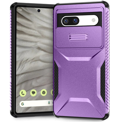 Google Pixel 7a Phone Case with Sliding Camshield | Military-Grade TPU & PC Protective Anti-Scratch Anti-Skid Cover, Durable Shockproof Design