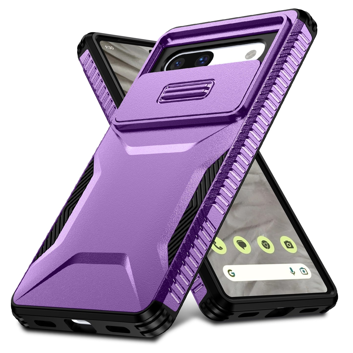 Google Pixel 7a Phone Case with Sliding Camshield | Military-Grade TPU & PC Protective Anti-Scratch Anti-Skid Cover, Durable Shockproof Design
