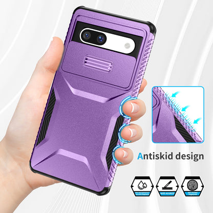 Google Pixel 7a Phone Case with Sliding Camshield | Military-Grade TPU & PC Protective Anti-Scratch Anti-Skid Cover, Durable Shockproof Design
