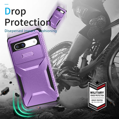 Google Pixel 7a Phone Case with Sliding Camshield | Military-Grade TPU & PC Protective Anti-Scratch Anti-Skid Cover, Durable Shockproof Design