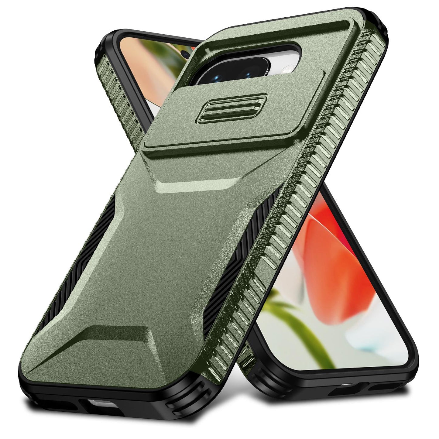 Google Pixel 9a Phone Case with Sliding Camshield | Military-Grade TPU & PC Protective Anti-Scratch Anti-Skid Cover, Durable Shockproof Design