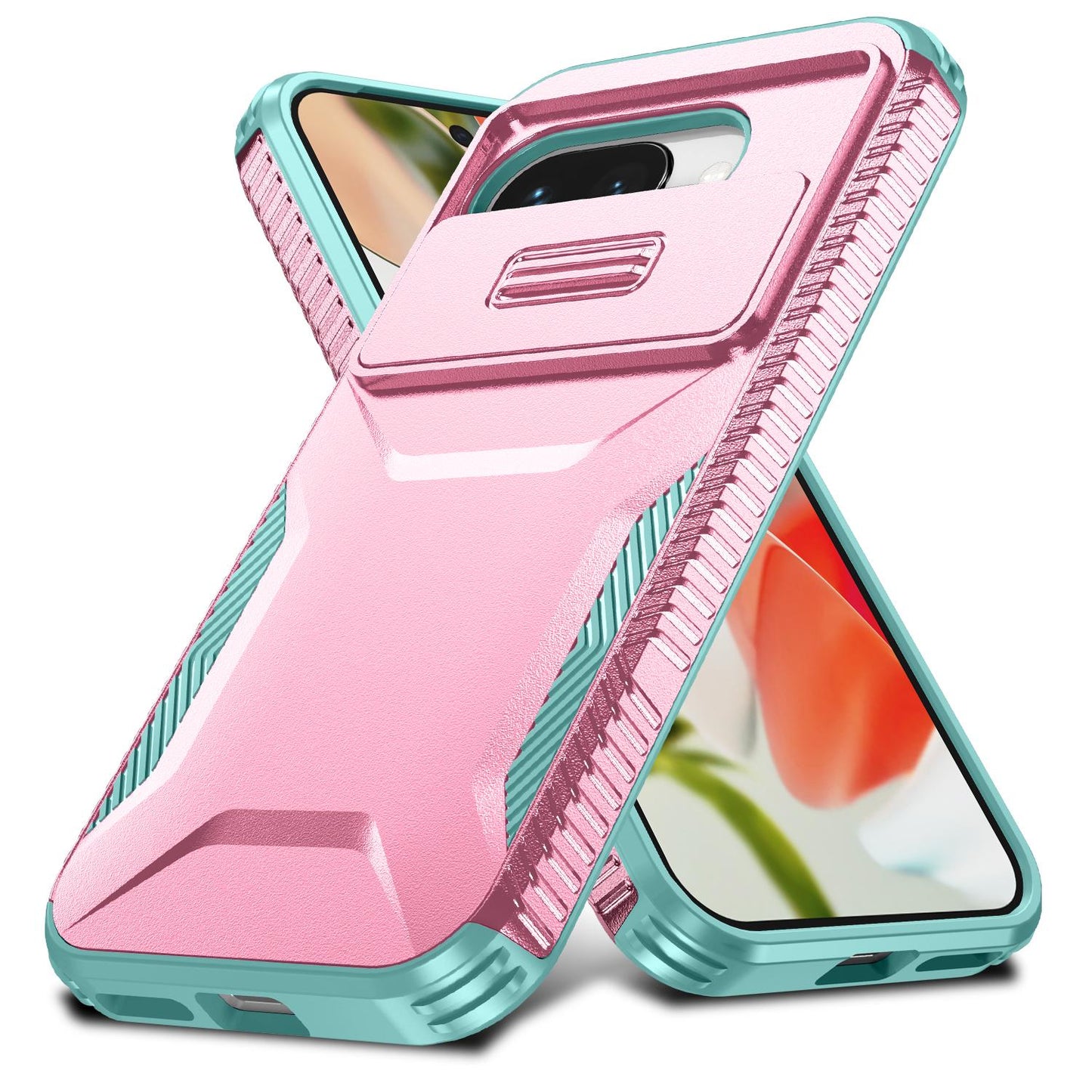 Google Pixel 9a Phone Case with Sliding Camshield | Military-Grade TPU & PC Protective Anti-Scratch Anti-Skid Cover, Durable Shockproof Design