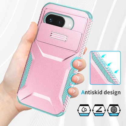 Google Pixel 9a Phone Case with Sliding Camshield | Military-Grade TPU & PC Protective Anti-Scratch Anti-Skid Cover, Durable Shockproof Design