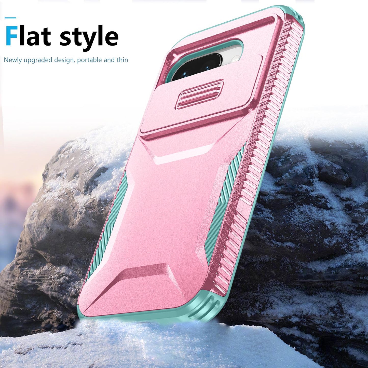 Google Pixel 9a Phone Case with Sliding Camshield | Military-Grade TPU & PC Protective Anti-Scratch Anti-Skid Cover, Durable Shockproof Design