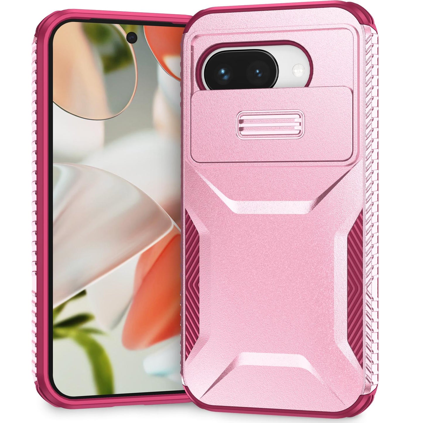 Google Pixel 9a Phone Case with Sliding Camshield | Military-Grade TPU & PC Protective Anti-Scratch Anti-Skid Cover, Durable Shockproof Design