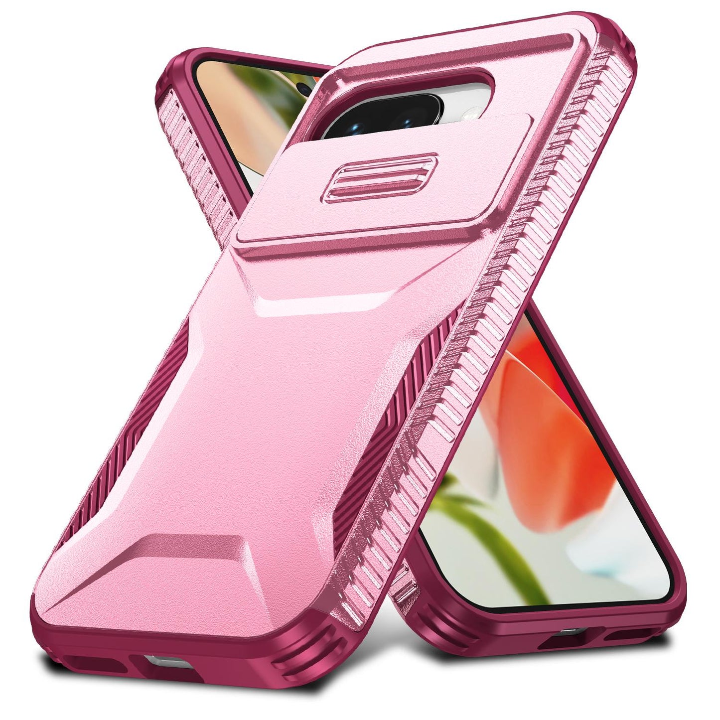 Google Pixel 9a Phone Case with Sliding Camshield | Military-Grade TPU & PC Protective Anti-Scratch Anti-Skid Cover, Durable Shockproof Design