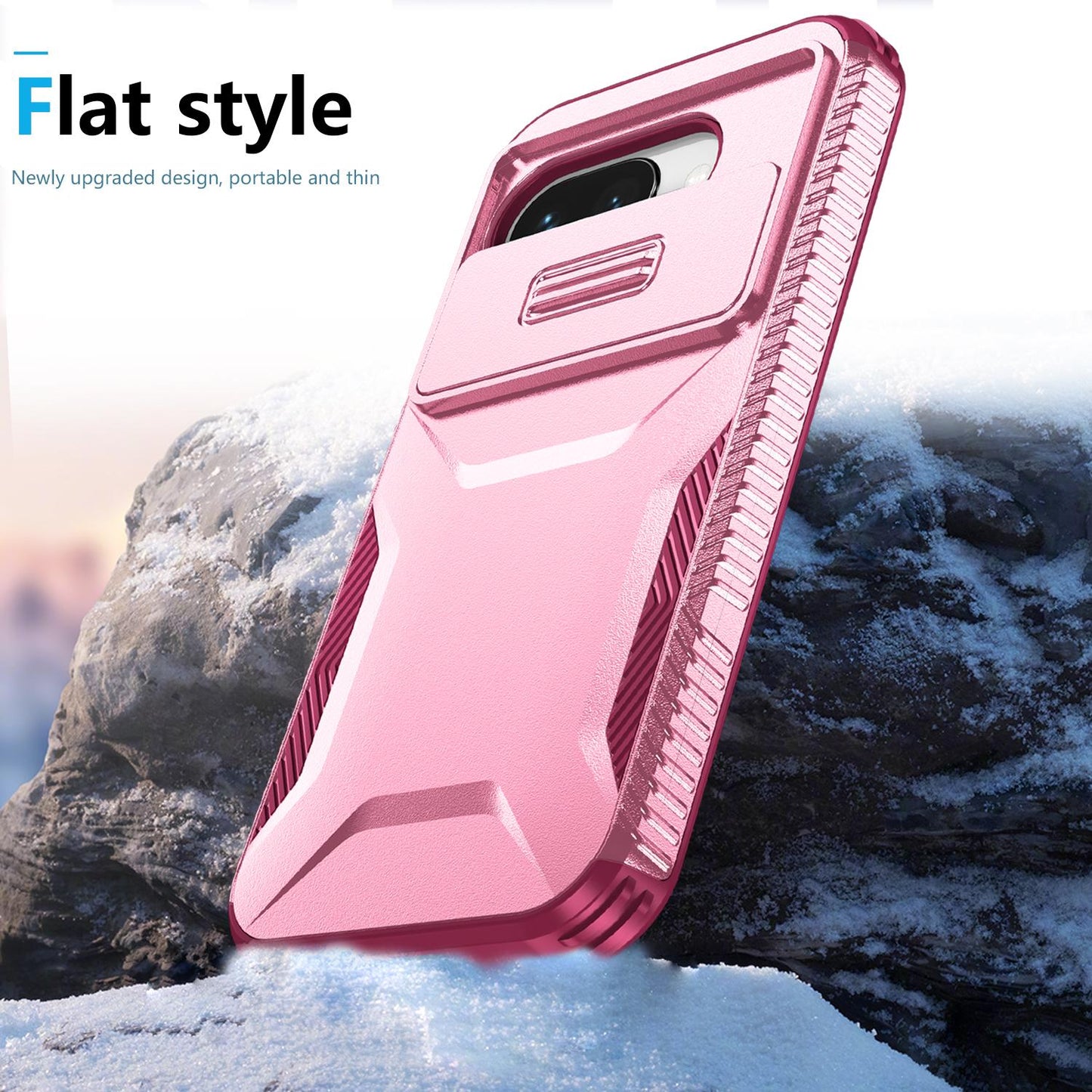 Google Pixel 9a Phone Case with Sliding Camshield | Military-Grade TPU & PC Protective Anti-Scratch Anti-Skid Cover, Durable Shockproof Design