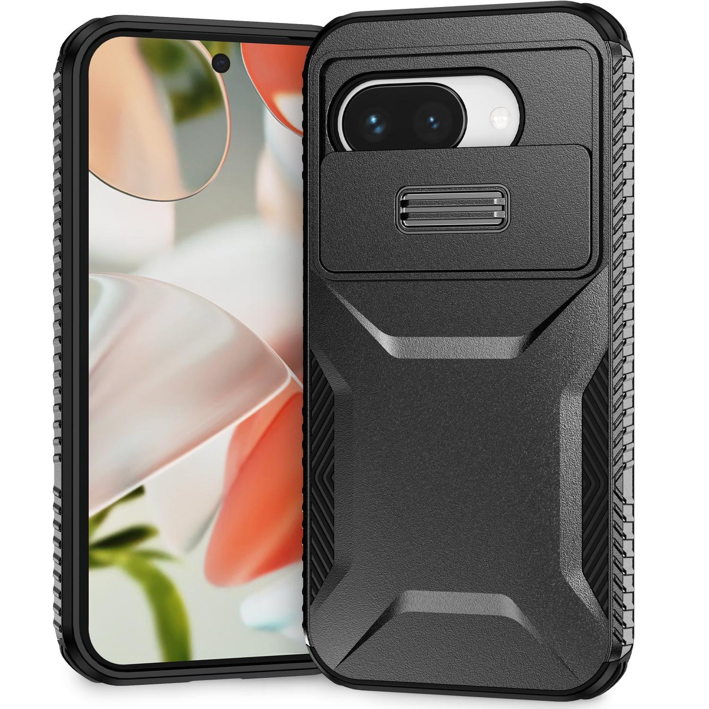 Google Pixel 9a Phone Case with Sliding Camshield | Military-Grade TPU & PC Protective Anti-Scratch Anti-Skid Cover, Durable Shockproof Design