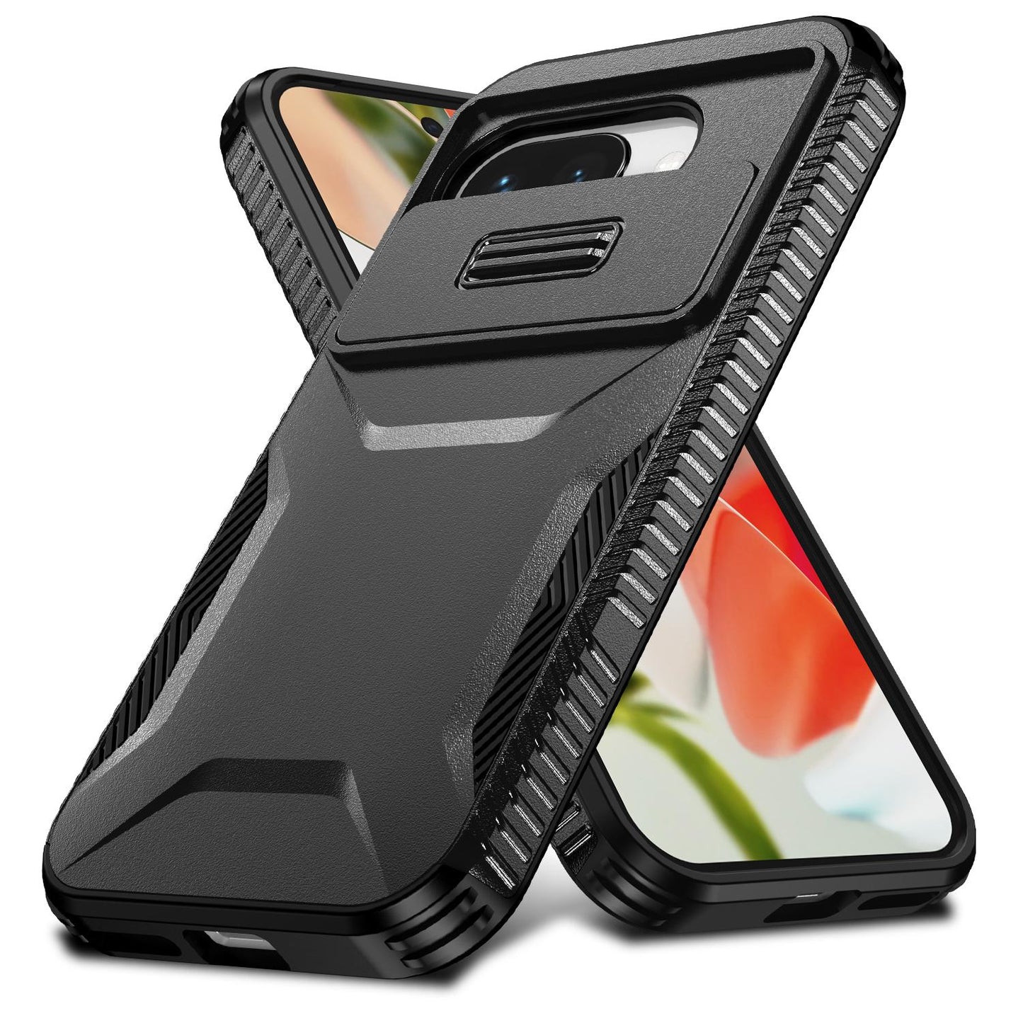 Google Pixel 9a Phone Case with Sliding Camshield | Military-Grade TPU & PC Protective Anti-Scratch Anti-Skid Cover, Durable Shockproof Design