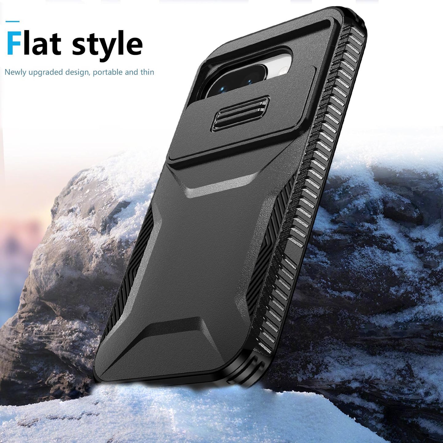 Google Pixel 9a Phone Case with Sliding Camshield | Military-Grade TPU & PC Protective Anti-Scratch Anti-Skid Cover, Durable Shockproof Design