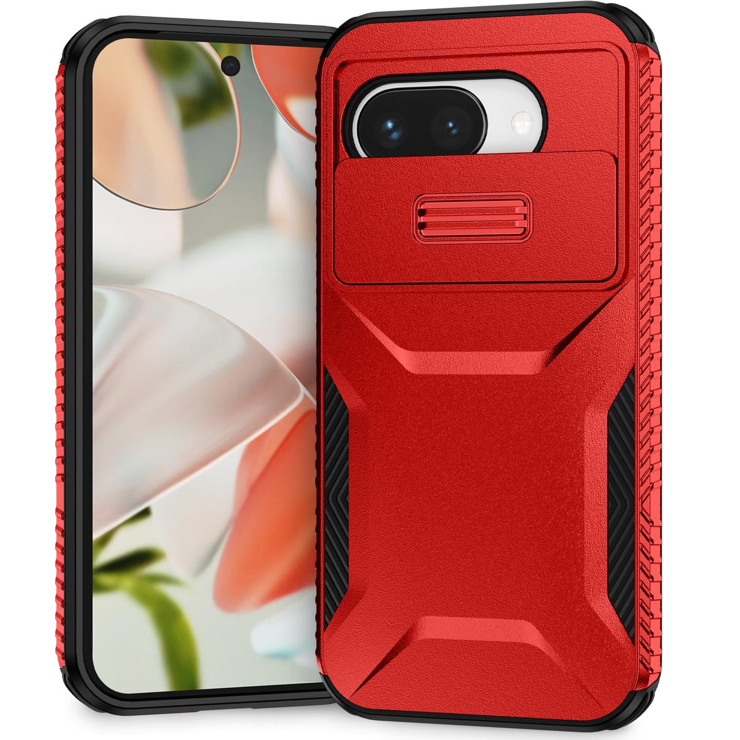 Google Pixel 9a Phone Case with Sliding Camshield | Military-Grade TPU & PC Protective Anti-Scratch Anti-Skid Cover, Durable Shockproof Design