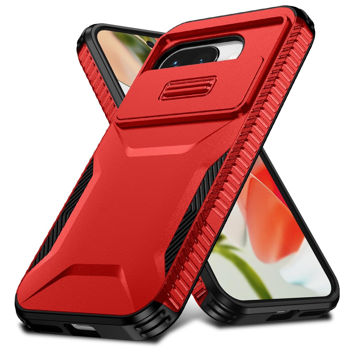 Google Pixel 9a Phone Case with Sliding Camshield | Military-Grade TPU & PC Protective Anti-Scratch Anti-Skid Cover, Durable Shockproof Design
