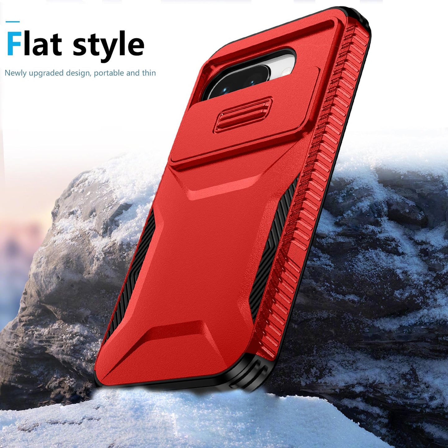 Google Pixel 9a Phone Case with Sliding Camshield | Military-Grade TPU & PC Protective Anti-Scratch Anti-Skid Cover, Durable Shockproof Design