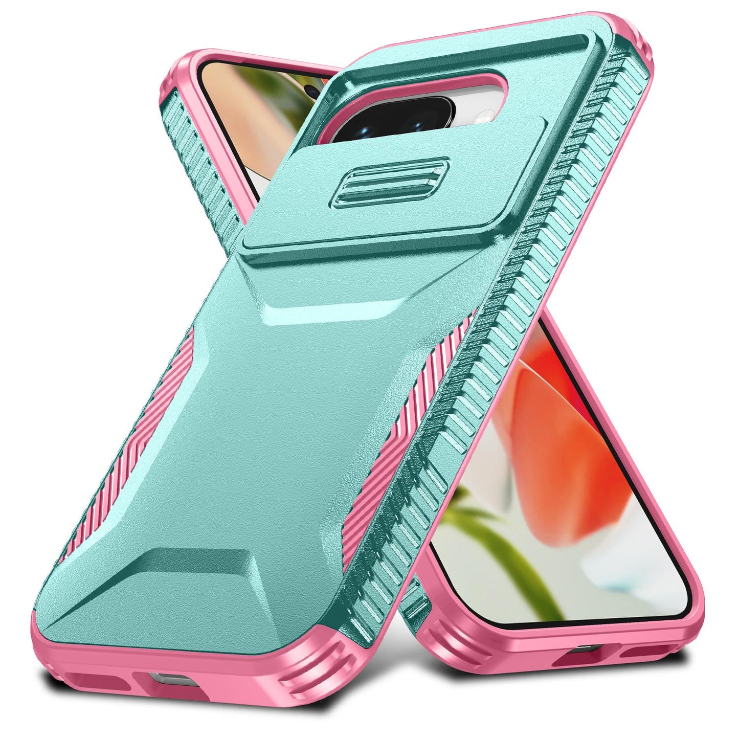 Google Pixel 9a Phone Case with Sliding Camshield | Military-Grade TPU & PC Protective Anti-Scratch Anti-Skid Cover, Durable Shockproof Design