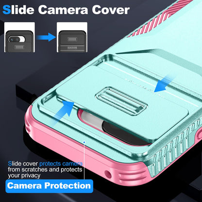 Google Pixel 9a Phone Case with Sliding Camshield | Military-Grade TPU & PC Protective Anti-Scratch Anti-Skid Cover, Durable Shockproof Design