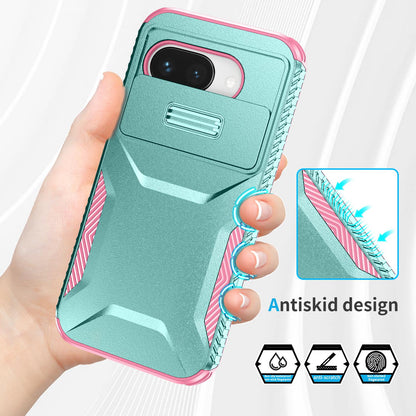 Google Pixel 9a Phone Case with Sliding Camshield | Military-Grade TPU & PC Protective Anti-Scratch Anti-Skid Cover, Durable Shockproof Design