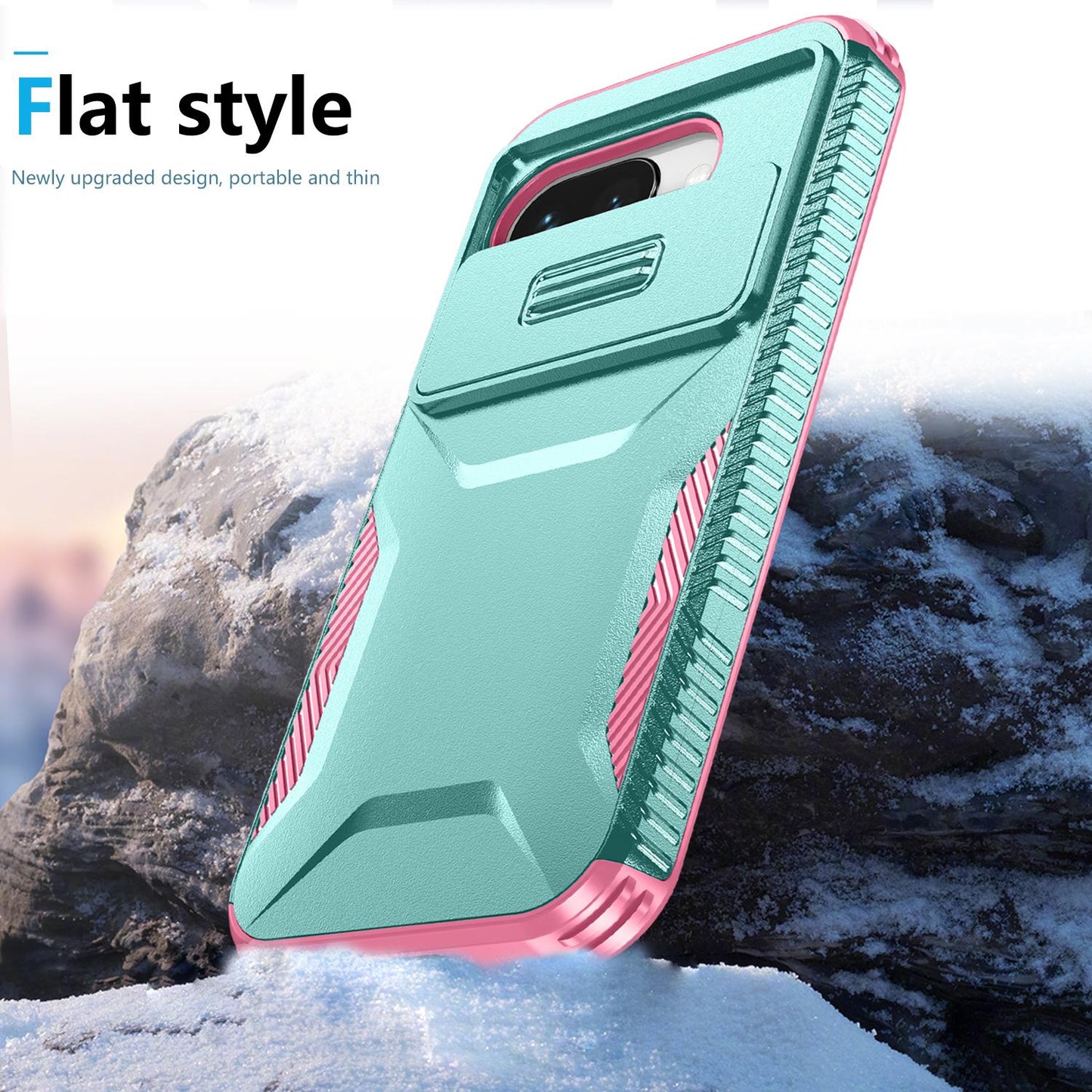 Google Pixel 9a Phone Case with Sliding Camshield | Military-Grade TPU & PC Protective Anti-Scratch Anti-Skid Cover, Durable Shockproof Design