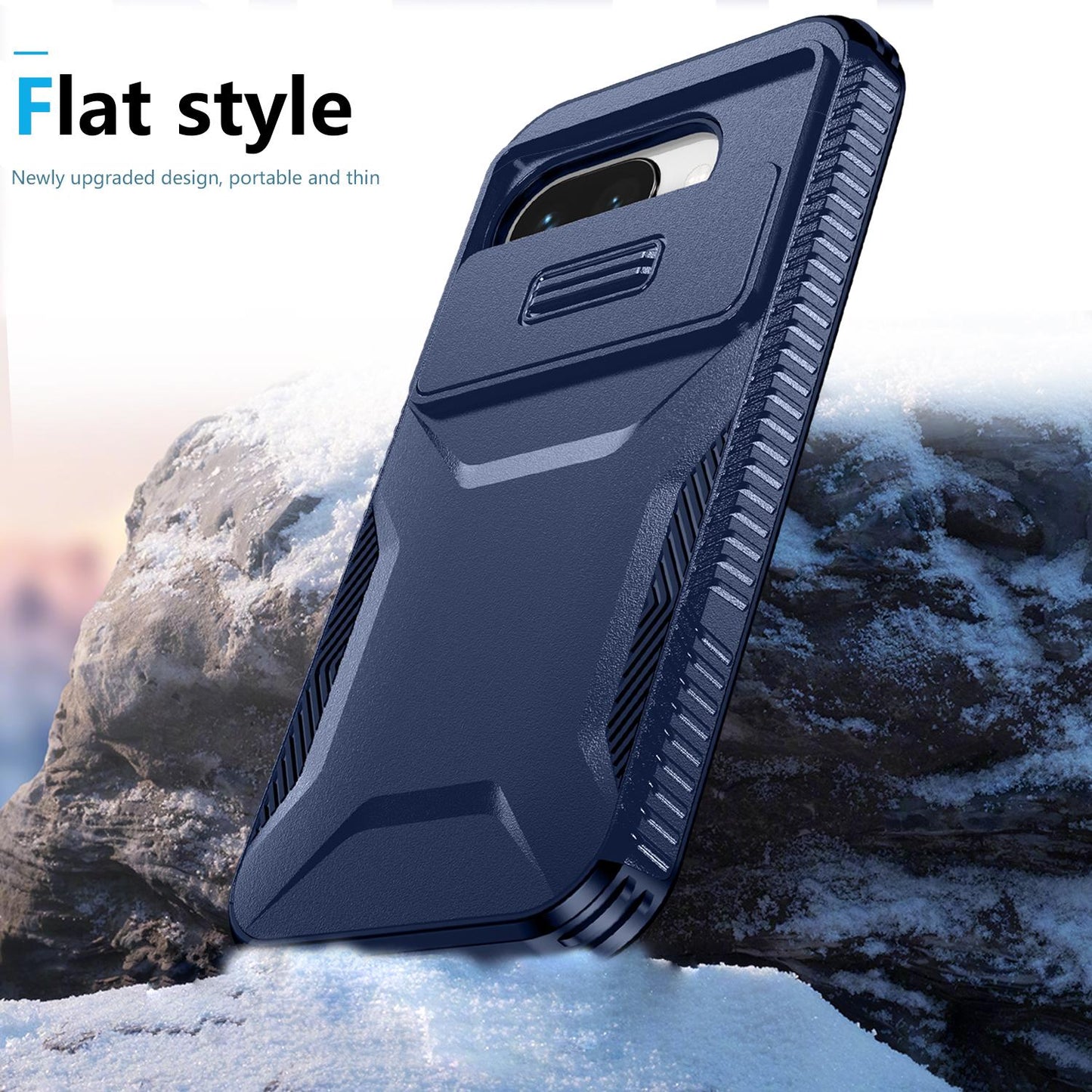 Google Pixel 9a Phone Case with Sliding Camshield | Military-Grade TPU & PC Protective Anti-Scratch Anti-Skid Cover, Durable Shockproof Design