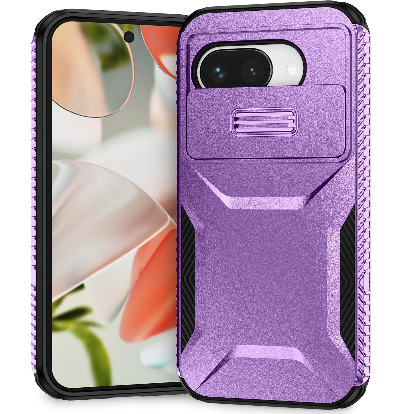 Google Pixel 9a Phone Case with Sliding Camshield | Military-Grade TPU & PC Protective Anti-Scratch Anti-Skid Cover, Durable Shockproof Design