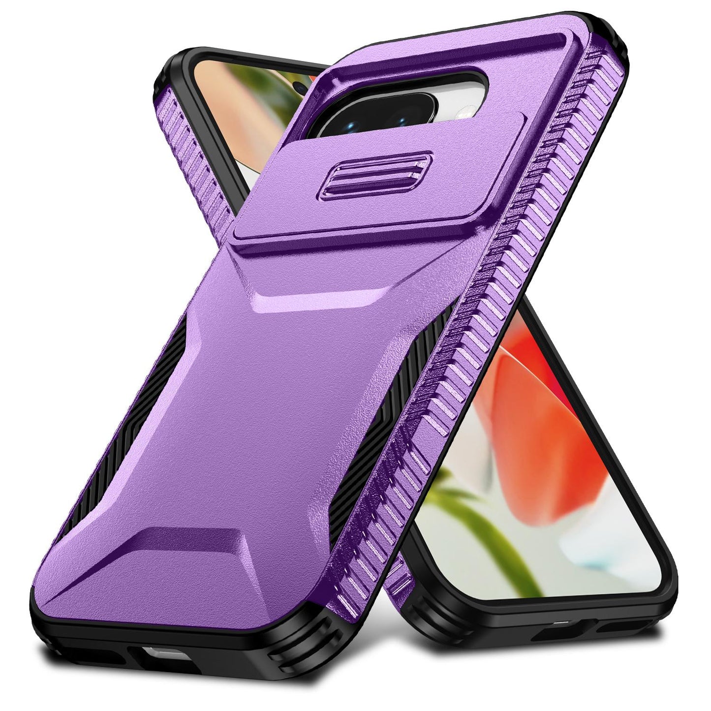 Google Pixel 9a Phone Case with Sliding Camshield | Military-Grade TPU & PC Protective Anti-Scratch Anti-Skid Cover, Durable Shockproof Design