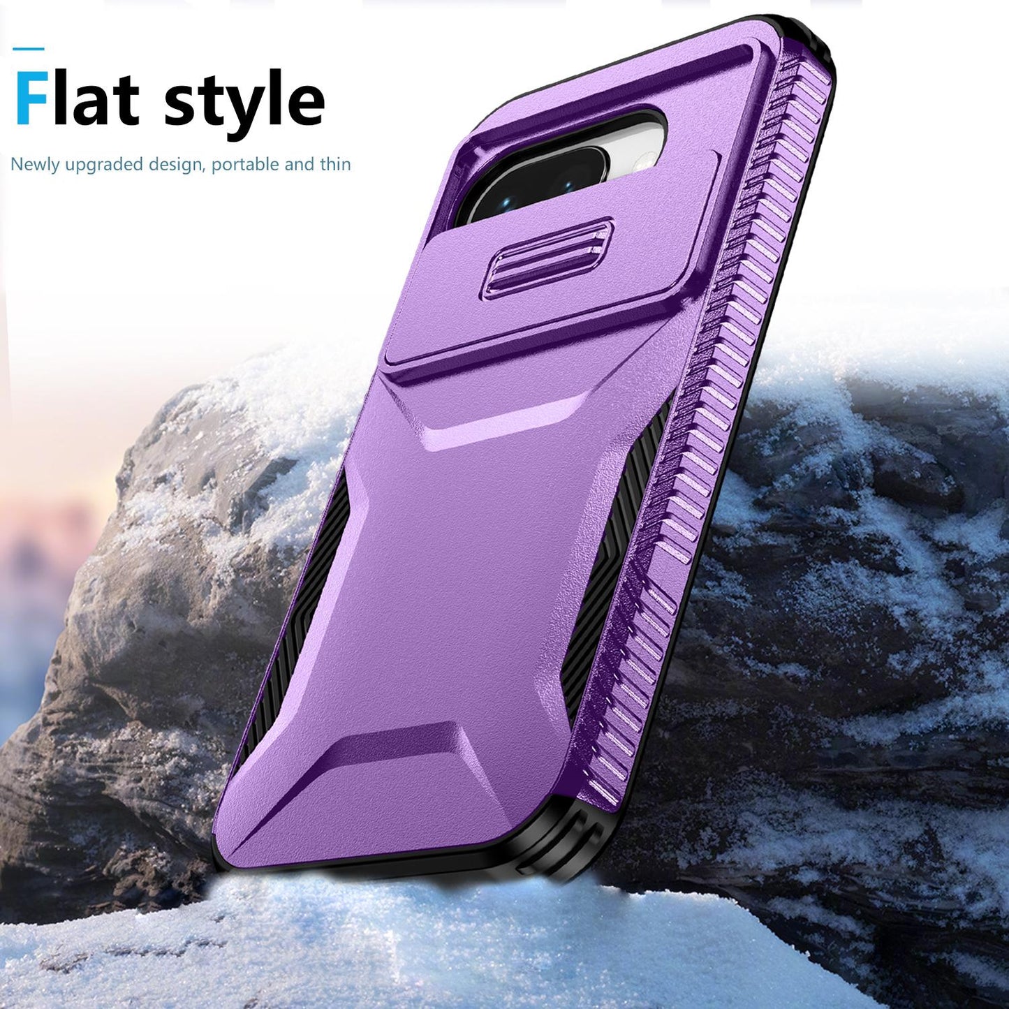 Google Pixel 9a Phone Case with Sliding Camshield | Military-Grade TPU & PC Protective Anti-Scratch Anti-Skid Cover, Durable Shockproof Design