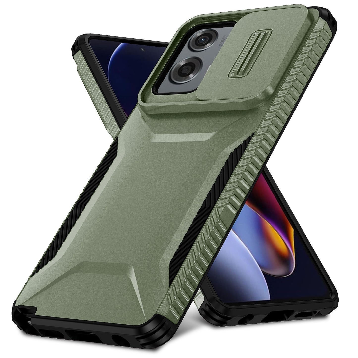 Motorola Moto G Stylus 5G 2024 Phone Case with Sliding Camshield | Military-Grade TPU & PC Protective Anti-Scratch Anti-Skid Cover, Durable Shockproof Design