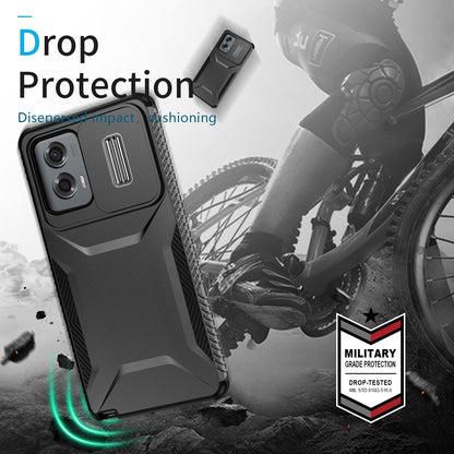 Motorola Moto G Stylus 5G 2024 Phone Case with Sliding Camshield | Military-Grade TPU & PC Protective Anti-Scratch Anti-Skid Cover, Durable Shockproof Design