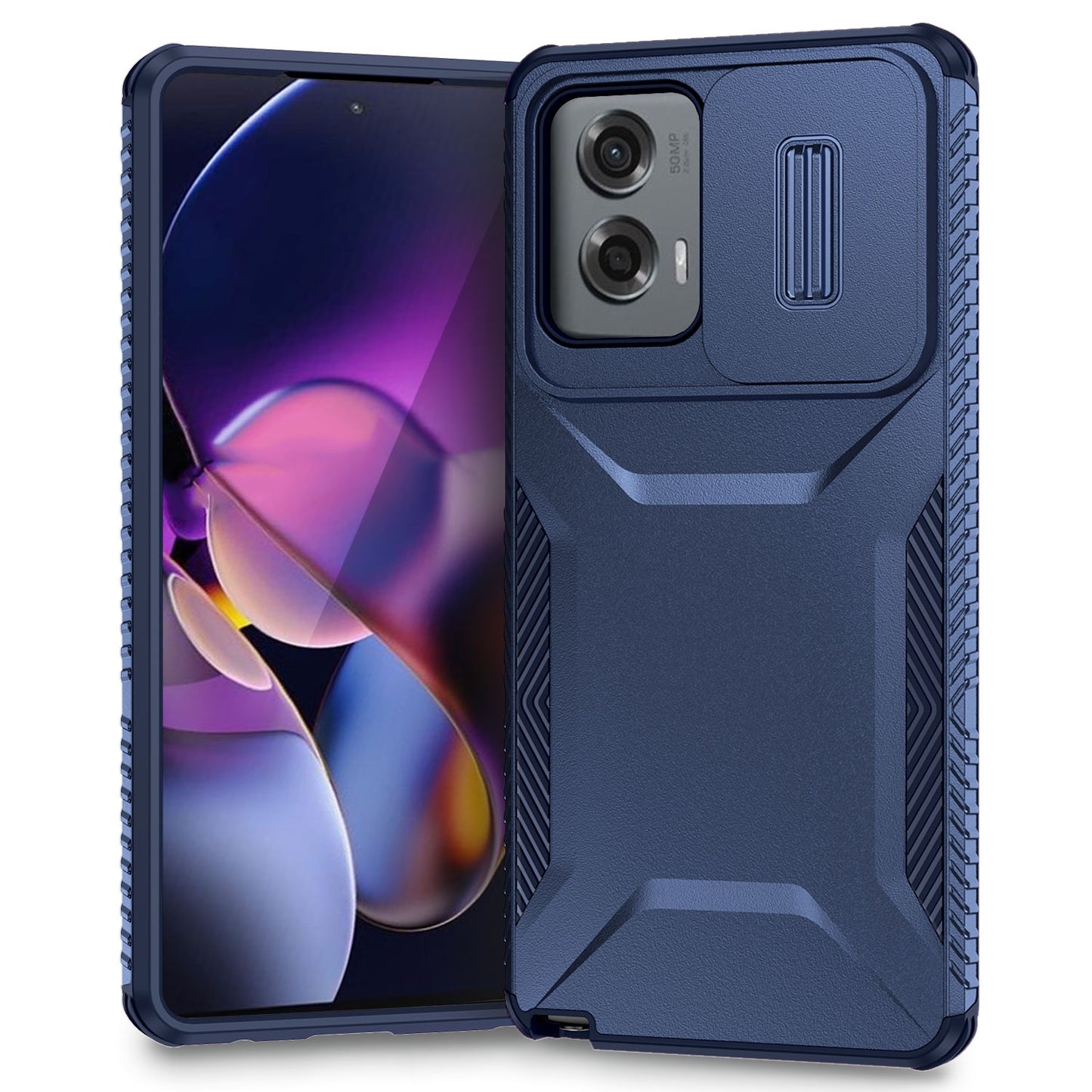 Motorola Moto G Stylus 5G 2024 Phone Case with Sliding Camshield | Military-Grade TPU & PC Protective Anti-Scratch Anti-Skid Cover, Durable Shockproof Design