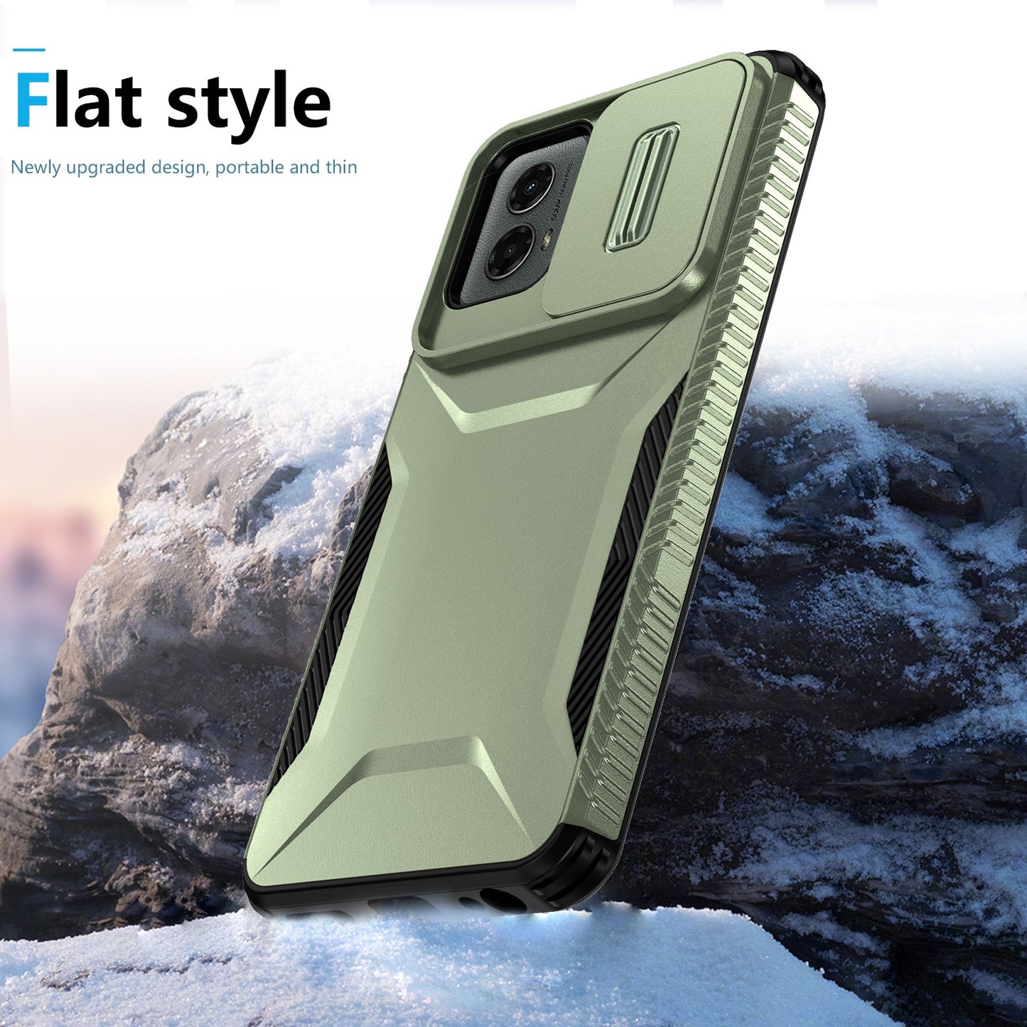 Motorola Moto G 5G 2024 Phone Case with Sliding Camshield | Military-Grade TPU & PC Protective Anti-Scratch Anti-Skid Cover, Durable Shockproof Design