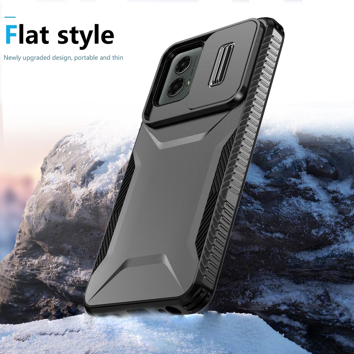 Motorola Moto G 5G 2024 Phone Case with Sliding Camshield | Military-Grade TPU & PC Protective Anti-Scratch Anti-Skid Cover, Durable Shockproof Design
