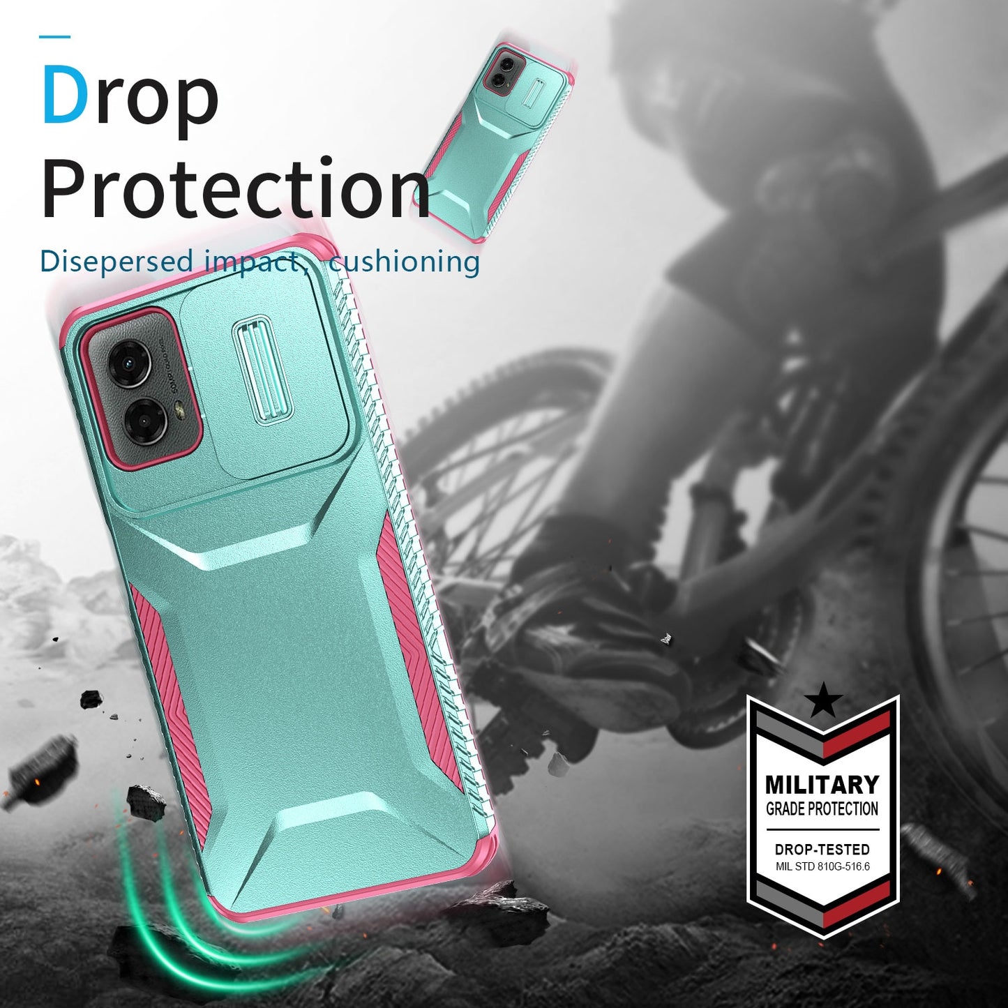 Motorola Moto G 5G 2024 Phone Case with Sliding Camshield | Military-Grade TPU & PC Protective Anti-Scratch Anti-Skid Cover, Durable Shockproof Design