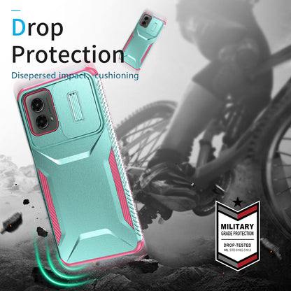 Motorola Moto G 5G 2024 Phone Case with Sliding Camshield | Military-Grade TPU & PC Protective Anti-Scratch Anti-Skid Cover, Durable Shockproof Design