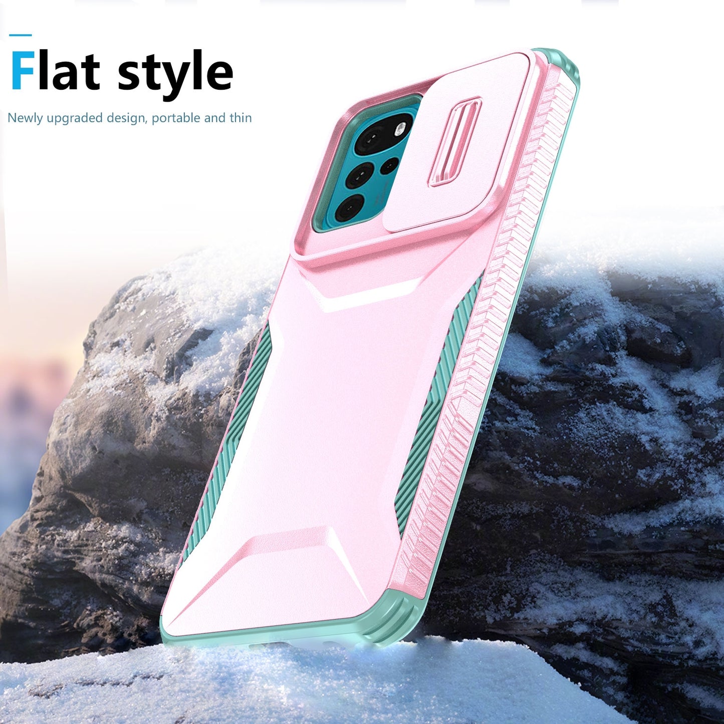 Motorola Moto G22 2024 Phone Case with Sliding Camshield | Military-Grade TPU & PC Protective Anti-Scratch Anti-Skid Cover, Durable Shockproof Design