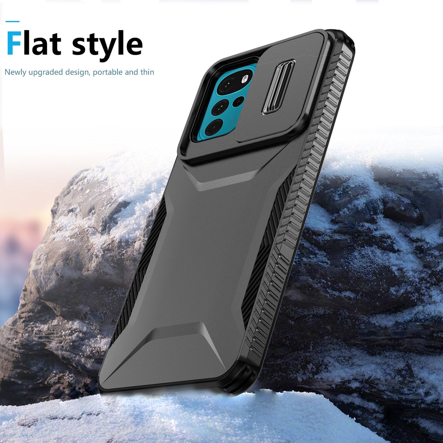 Motorola Moto G22 2024 Phone Case with Sliding Camshield | Military-Grade TPU & PC Protective Anti-Scratch Anti-Skid Cover, Durable Shockproof Design