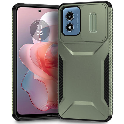 Motorola Moto G Play 4G 2024 Phone Case with Sliding Camshield | Military-Grade TPU & PC Protective Anti-Scratch Anti-Skid Cover, Durable Shockproof Design